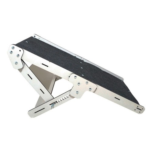 Rampa para Cachorros e Gatos MDF Branco Dobrável Ajustável com Carpete Antiderrapante 51 cm