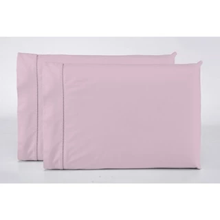 Kit 2 Fronhas Capas Porta Travesseiros 400 Fios 100% Algodão Ponto Palito Várias Cores