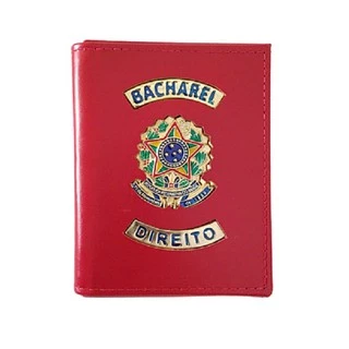Porta documentos em couro para Bacharel em Direito (brasão)