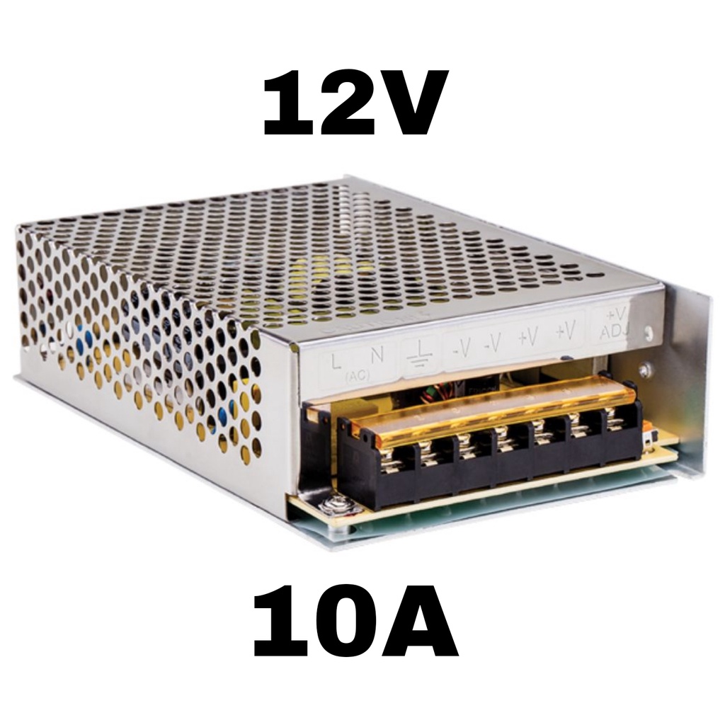 Fonte De Alimentação Chaveada 12v 10 Amperes AC-100-240V