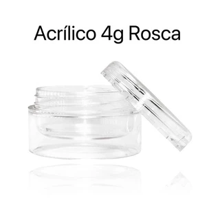 Pote Acrílico 4g C/ Tampa 100 Unds P/ Amostra Grátis De Creme Glitter + 3 Brindes Exclusivos