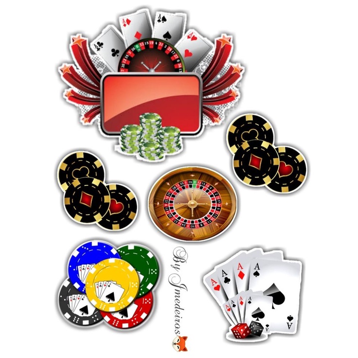 Topo De Bolo Topper CARTAS BARALHO POKER CASSINO Cortado Colado ...