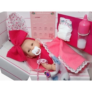 Boneca Reborn Brinquedo Bebê Reborn barata Chupeta Mamadeira Fralda descartavel ED1 brinquedos