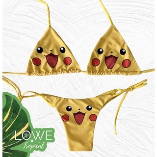 Biquíni Pikachu | Pokemon | Anime | Moda Praia | Geek | Kawaii | Nerd | Sexy | Japonês | Verão |