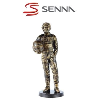 Senna 19 Cm De Resina Ayrton Senna Colecionável Dourado