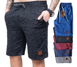 Kit 2 Bermudas Moletom Masculino Polo Marine
