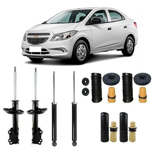 4 Amortecedor + 4 Kit Suspensão Prisma 2014 2015 2016 | Shopee Brasil