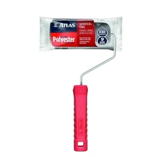 KIT 10 ROLO DE PINTURA ESPUMA POLIESTER 9CM CABO PLÁSTICO ATLAS