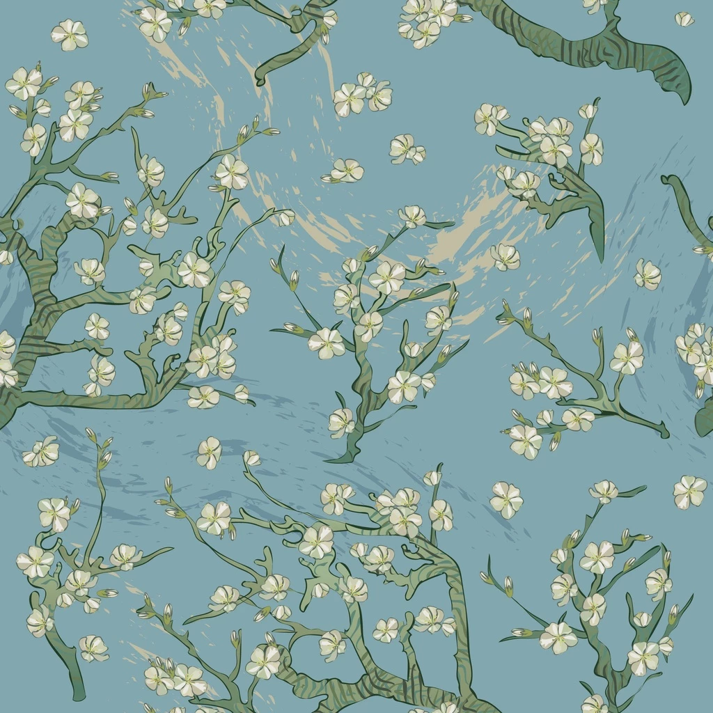 Papel de parede Turquesa Van Gogh