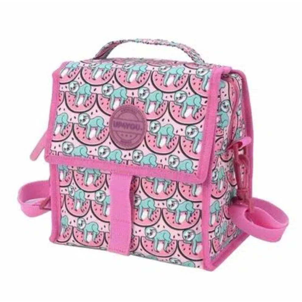 BOLSA TÉRMICA INFANTIL DE UNICORNIO ROSA/ROXO