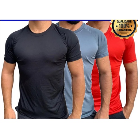Camiseta Academia Treino Esportes Dry Fit Masculina Lisa