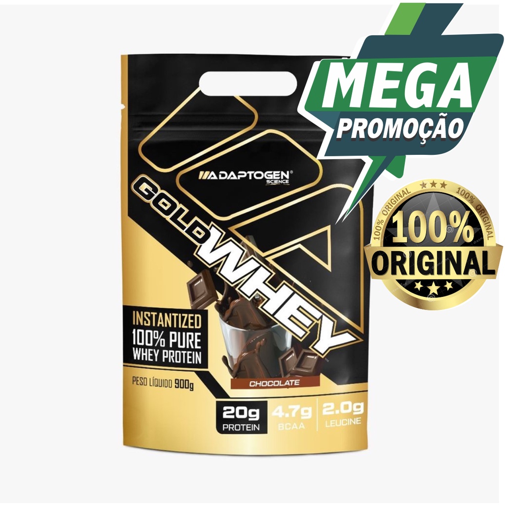 Gold Whey Protein Importado 100% Pure 900g Adaptogen Science Whei Proteim Proteina Suplemento Em Pó Promoção