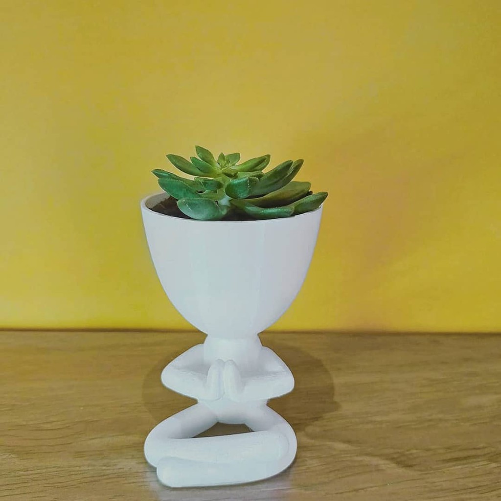Robert Vase Plant Vaso de Plantas Grande Plástico 100% Biológico Impresso em 3D