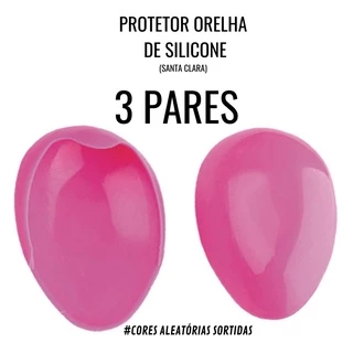 3 Pares De Protetor De Orelha De Cabeleireira De Silicone Flexível Da Santa Clara em Oferta na Shopee