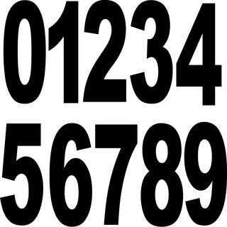 24 Adesivos Numeros Para Placa Numerol. Laranja 1234567890