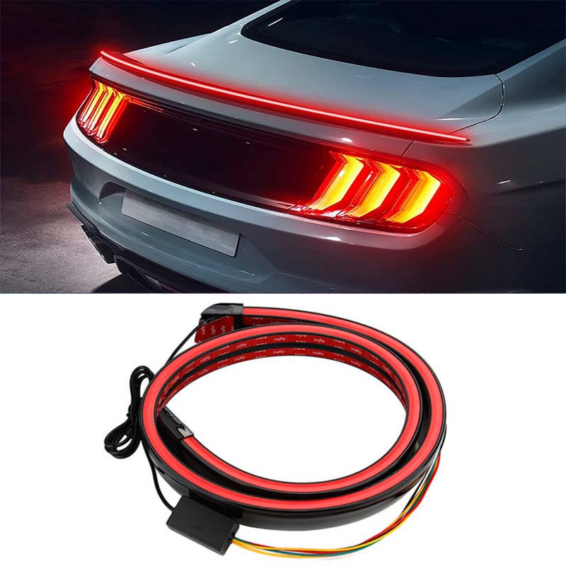 Barra De LED Para Porta Traseira De Caminhão 121cm - 4 Fileiras - Freio, Ré, Seta - IP68