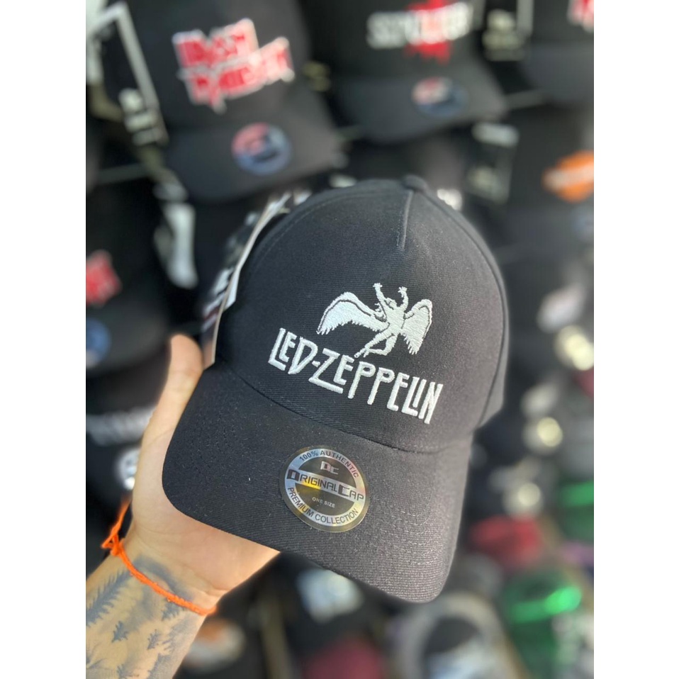 Boné Led Zeppelin Bordado Premium Banda Rock Aba Curvada | Shopee Brasil