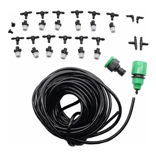 Kit De Nebulização Com 12 Bicos Nebulizadores Cinza