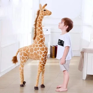 Girafa De Pelúcia De Vida Real Grande Girafas Suaves Animais Boneca Macia Crianças Decoração De Casa Presente De Aniversário LOE5