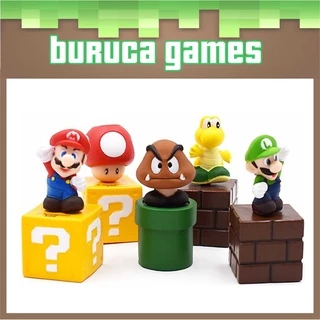 Coleção Kit 5 Miniaturas Nintendo Super Mario Bros