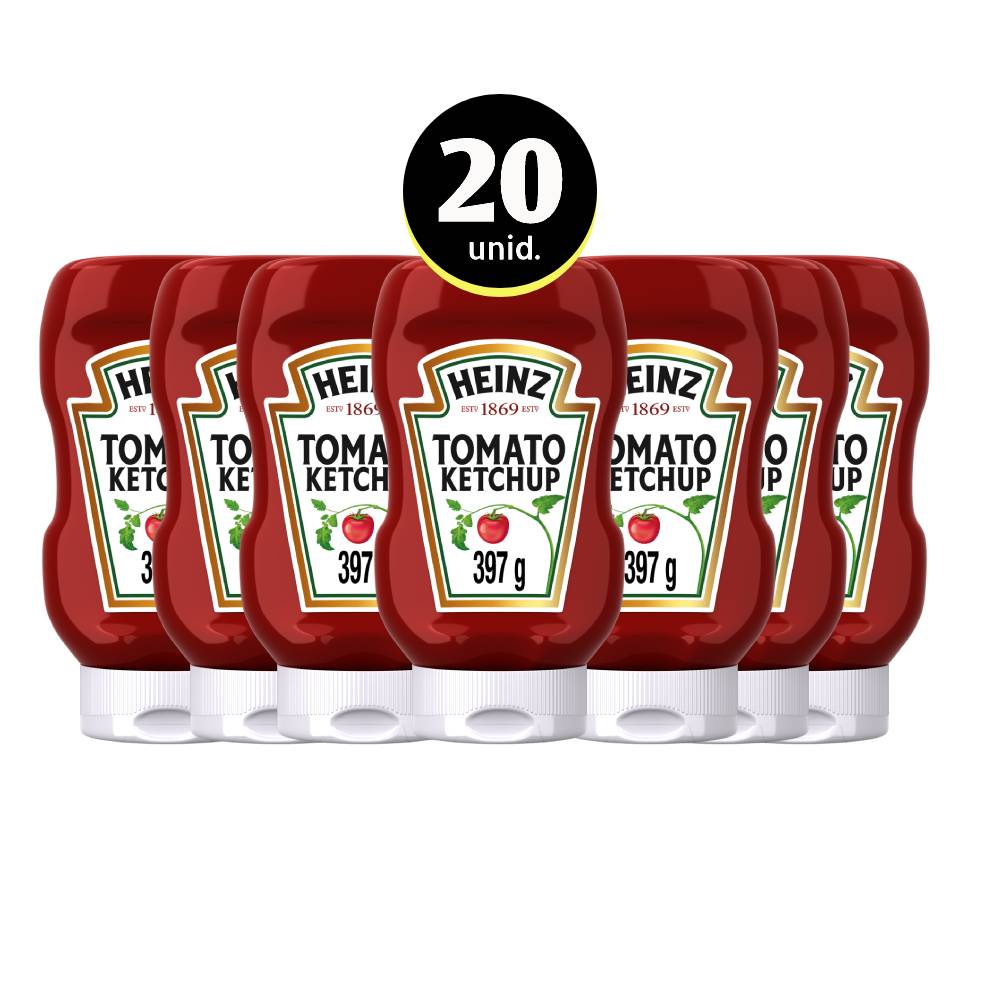 Kit 20 Ketchups Heinz Tradicional 397g Shopee Brasil
