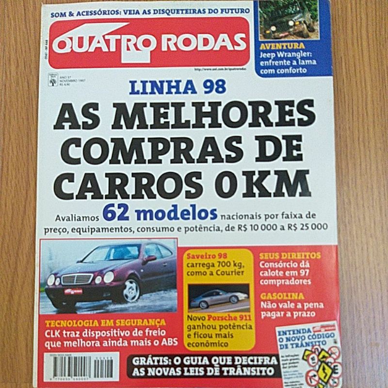 QUATRO RODAS de Novembro: os carros mais baratos de manter