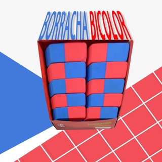 Apagador vermelho-azul da escola suave borracha 40 Unidades