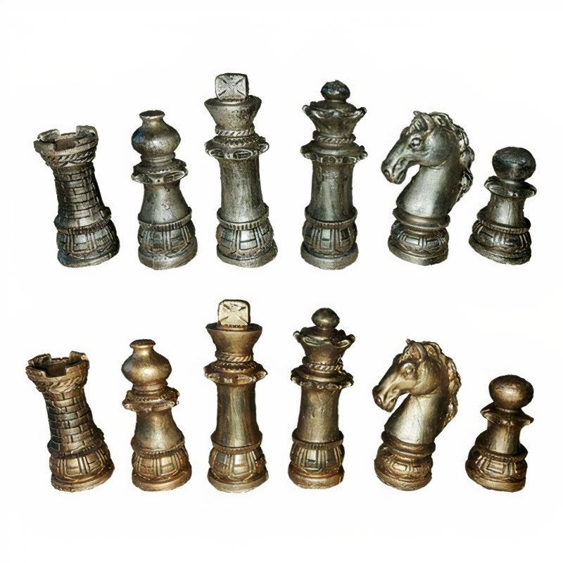 Peças de Estatuetas de Jogo de Xadrez, 32 Peças Resistentes a