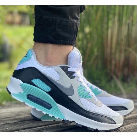 Air max 90 azul bebe hot sale e branco