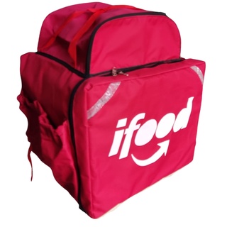 bag para delivery entregas aplicativos vermelha, com isopor laminado