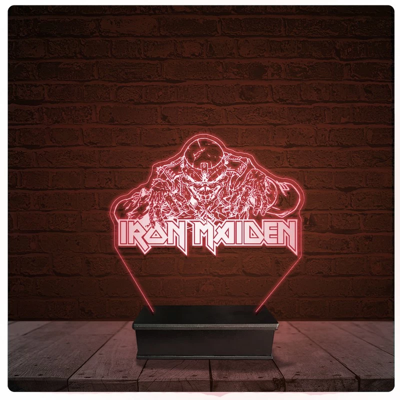 Abajur Luminária Acrílico Led - Eddie Iron Maiden 11