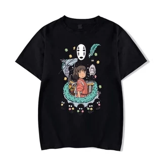 Camiseta Unissex Filme Anime A Viagem de Chihiro Personagens