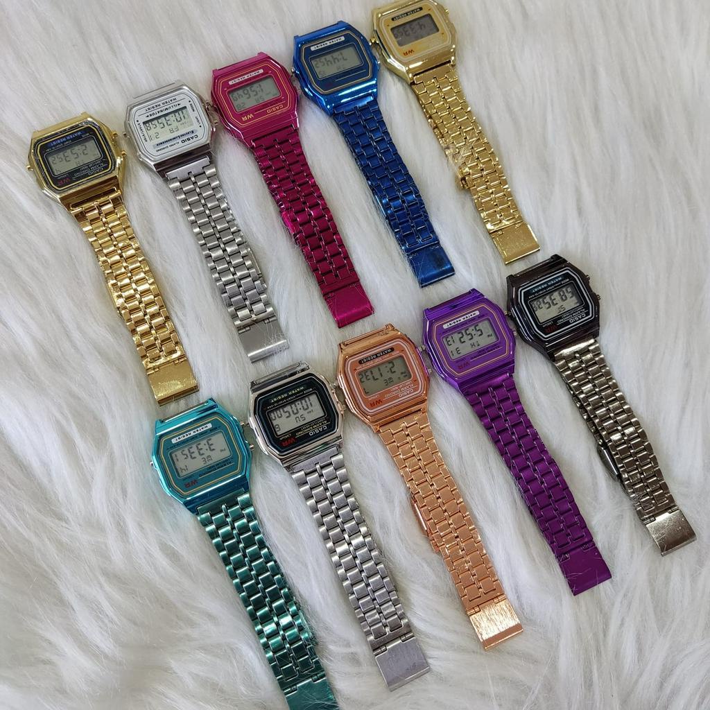 Casio relógio colorido relógios marca de luxo relógio de quartzo led ...