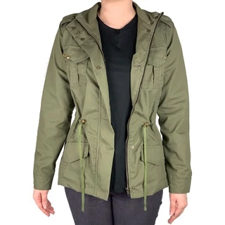 Top jaqueta parka feminina verde militar Outlet