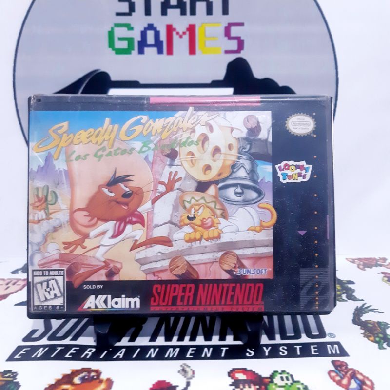 Super Nintendo Labels: Speedy Gonzales - Los Gatos Bandidos