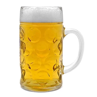 Caneca Alemã De Vidro Grosso Para Chopp / Cerveja 1,2 Litro