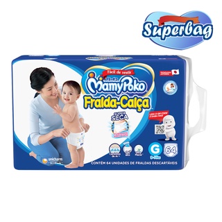 Super BAG FRALDA CALÇA Descartável Mamypoko - G -c/ 64 Unidades - Tecnologia Japonesa