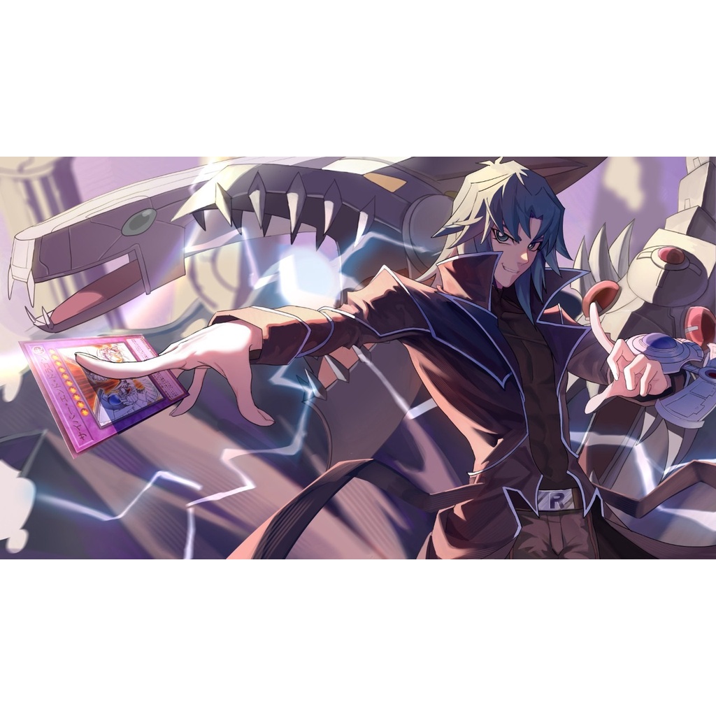 Playmat E/ou Mousepad Gamer Duplo Yu Gi Oh Zane e Herói Chama Alado