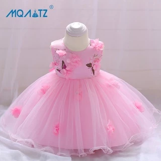 MQATZ Vestido De Bebê Toddler Festa E Noiva Princesa Floral De Renda 3-24 Meses L1839XZ