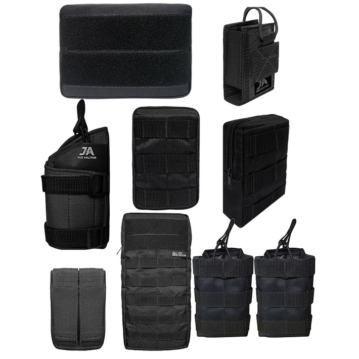 Kit De 9 Acessórios Para Colete Modular Ja Rio Militar