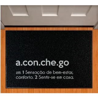 tapete capacho aconchego 60 x 40 cm divertidos coleções casa lar