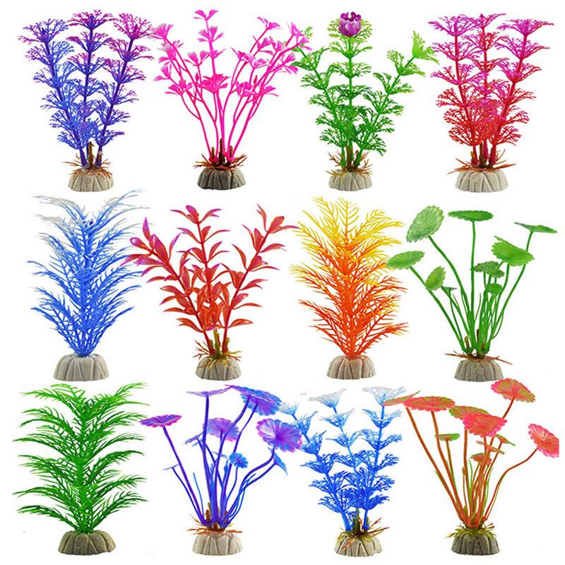 Flor artificial De Plástico Para Decoração De Casa/Aquário/Uso Externo/Plantas