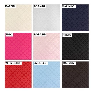 Tecido Corino Courino Matelassê PVC Dijon Variedade de Cores Artesanato Patchwork