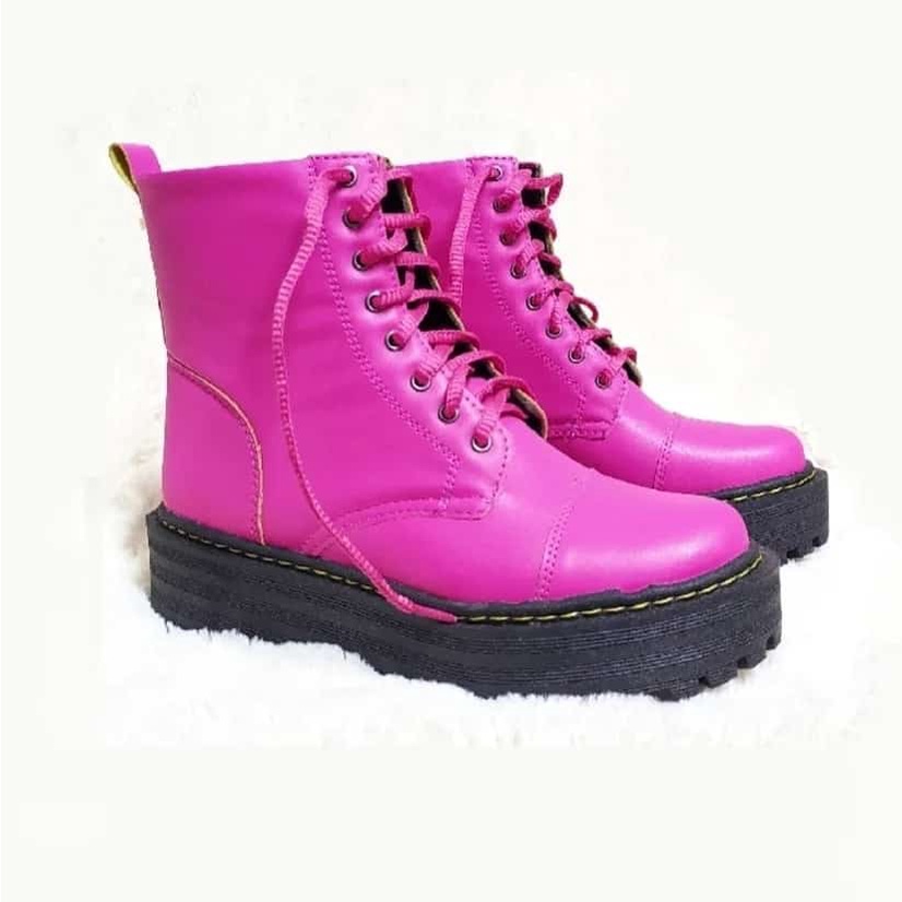 Coturno rosa hot sale feminino