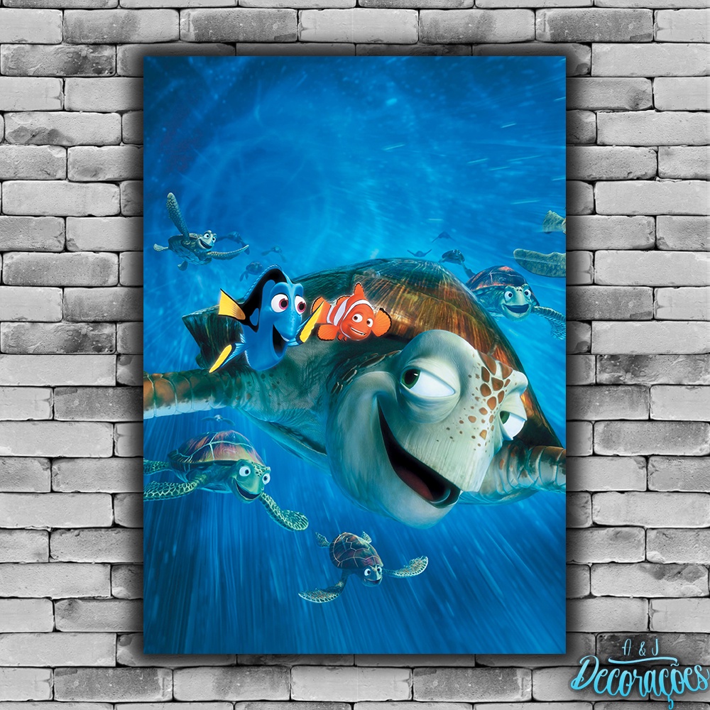 Placas Decorativas Quadros Procurando Nemo, Ratatouille, Toy Story