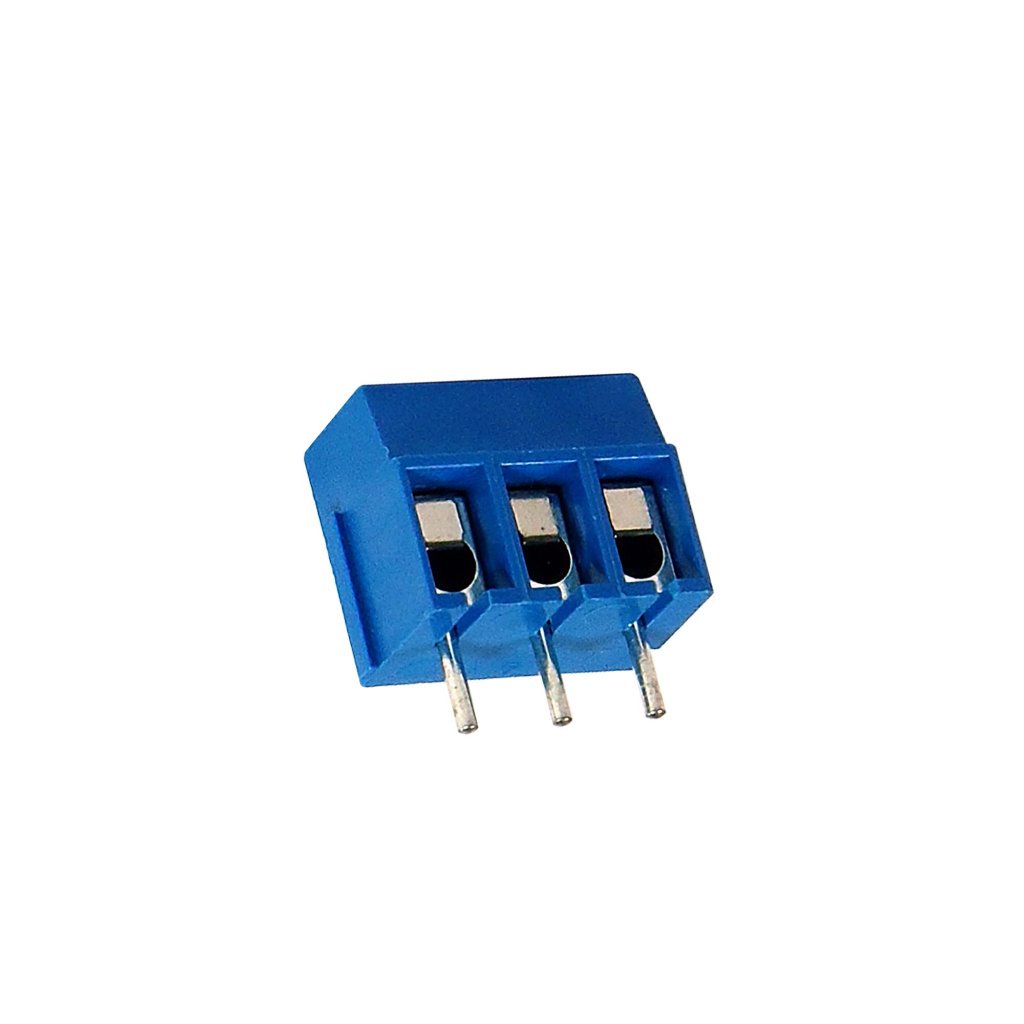 Kit 5 Unidades Borne Azul KF-3000 KRE 3 Terminais 180 Normal