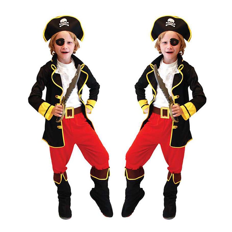 Fantasia Pirata Infantil Menino E Menina - Kit 2 Fantasias