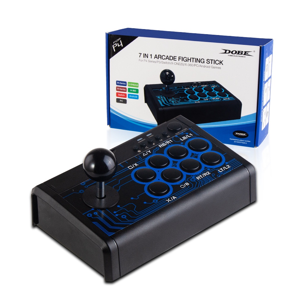 Controle Arcade 7 em 1 Compatível com PS3 PS4 Xbox One Xbox 360 Switch PC Android