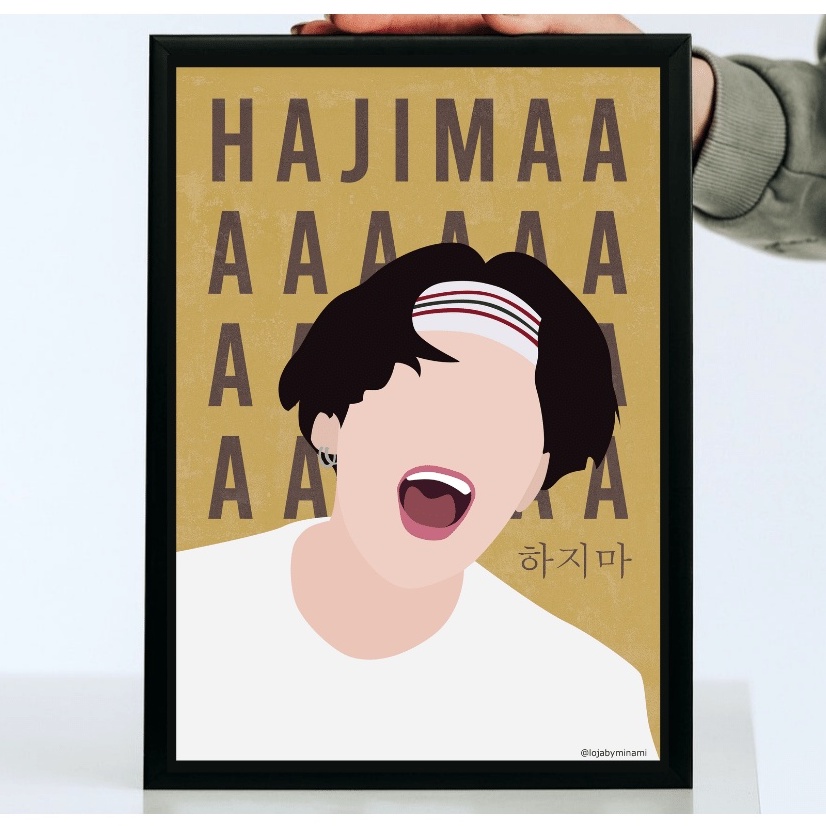Quadro Hajima | Suga BTS | K-pop | Shopee Brasil