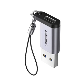 Adaptador Ugreen Usb 3.0 Para Usb-c Compacto Prateado